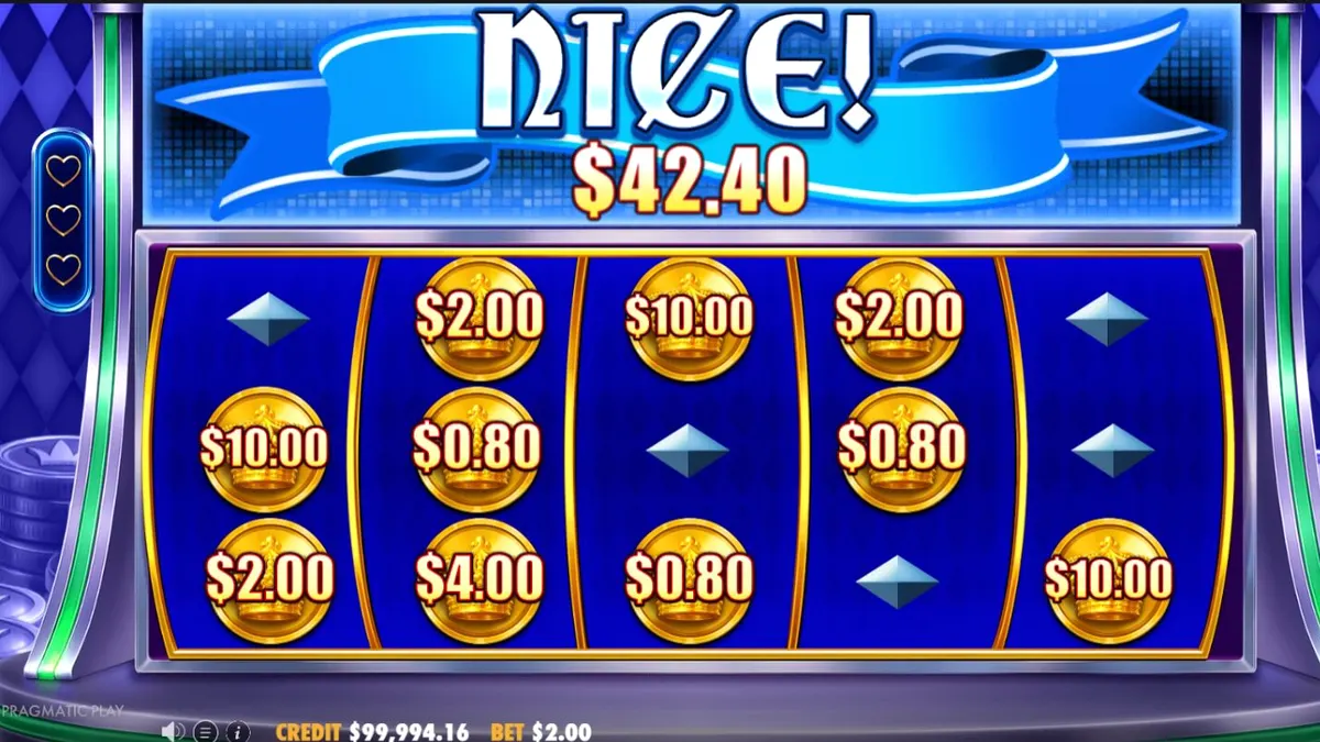 Tampilan visual slot Joker’s Jewels Hold & Spin dengan latar belakang ungu dan simbol klasik