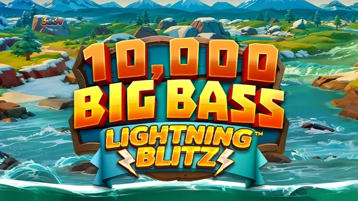 Tampilan visual permainan slot 10,000 Big Bass Lightning Blitz
